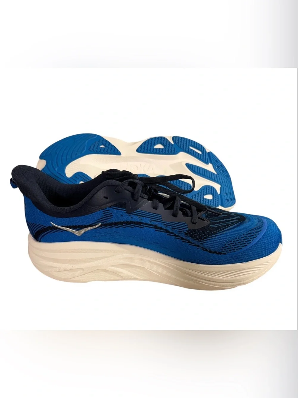 Hoka Skyflow Wide Men's Running Shoes Blue/Lime Green Size 12 2E New Without Box